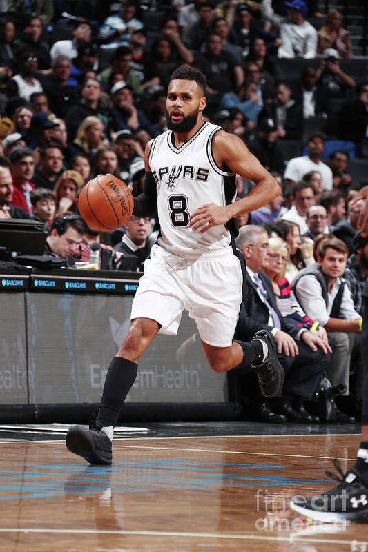 Patty Mills Poster featuring the photograph San Antonio Spurs V Brooklyn Nets #3 by Nathaniel S. Butler