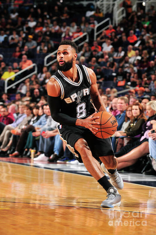 Patty Mills Poster featuring the photograph San Antonio Spurs V Phoenix Suns by Barry Gossage