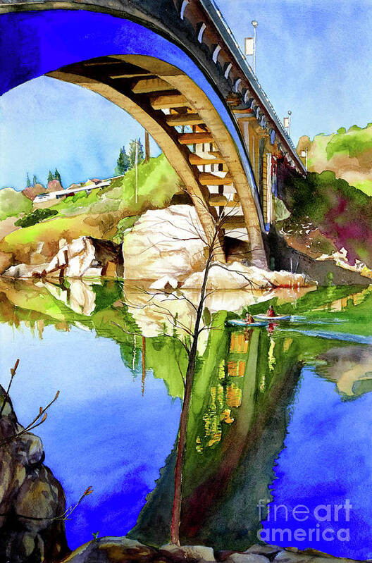 Rainbow Bridge Poster featuring the painting #343 Rainbow Bridge #343 by William Lum