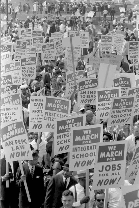 1963 Poster featuring the photograph March On Washington For Jobs #36 by Science Source