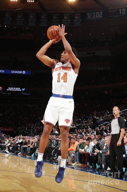 Allonzo Trier Poster featuring the photograph Atlanta Hawks V New York Knicks #4 by Nathaniel S. Butler