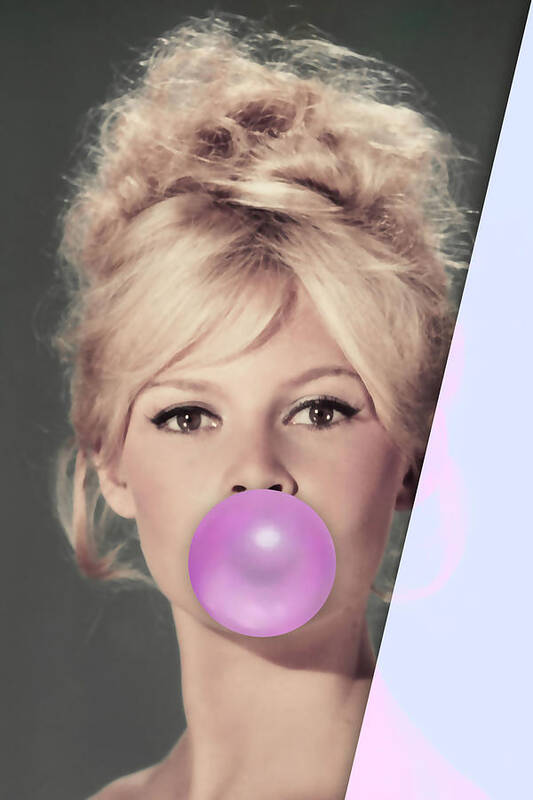 Brigitte Bardot Poster featuring the mixed media Brigitte Bardot #4 by Marvin Blaine