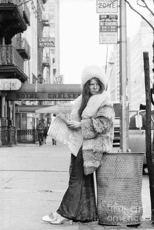 Singer Poster featuring the photograph Janis Joplin At The Chelsea Hotel #4 by The Estate Of David Gahr