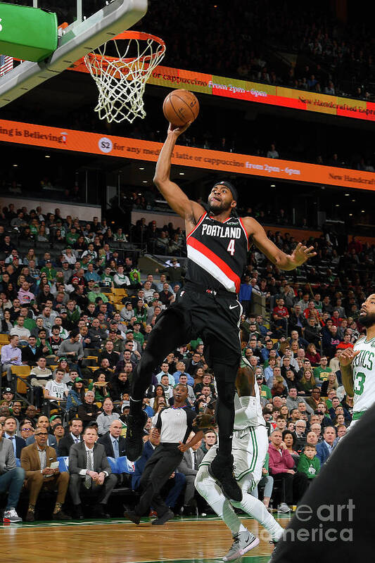 Maurice Harkless Poster featuring the photograph Portland Trail Blazers V Boston Celtics #4 by Brian Babineau
