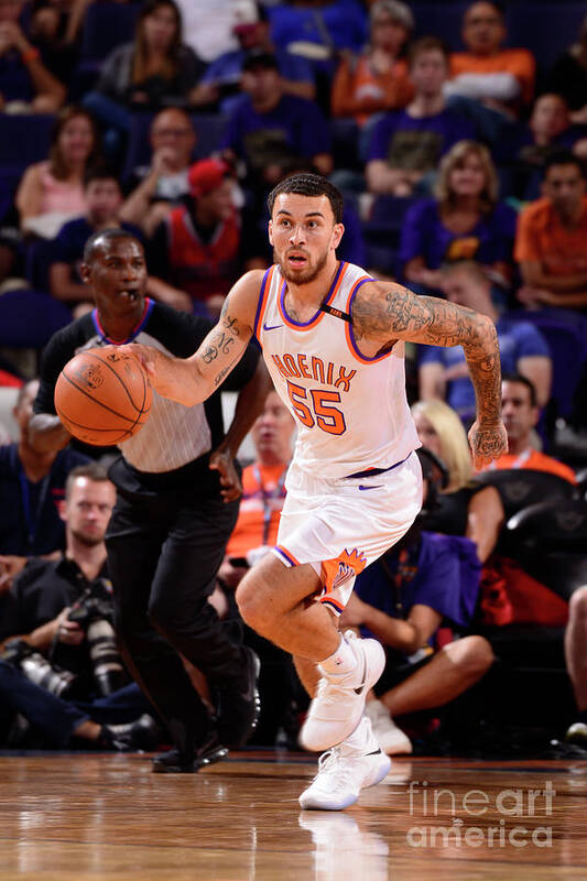 Mike James Poster featuring the photograph Portland Trail Blazers V Phoenix Suns #4 by Barry Gossage