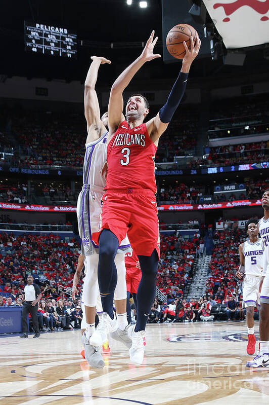 Nikola Mirotic Poster featuring the photograph Sacramento Kings V New Orleans Pelicans #4 by Layne Murdoch Jr.