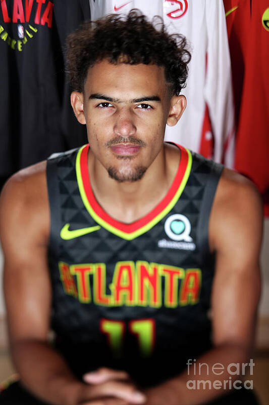 Trae Young Poster featuring the photograph 2018 Nba Rookie Photo Shoot #41 by Nathaniel S. Butler