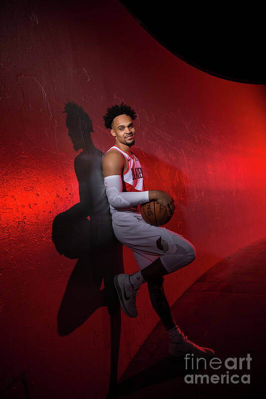 Gary Trent Jr Poster featuring the photograph 2018-2019 Portland Trail Blazers Media #5 by Sam Forencich