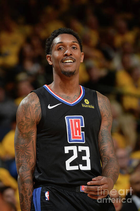 Lou Williams Poster featuring the photograph La Clippers V Golden State Warriors - #5 by Noah Graham