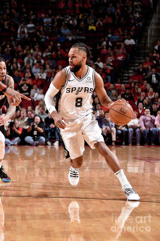 Patty Mills Poster featuring the photograph San Antonio Spurs V Houston Rockets #7 by Bill Baptist