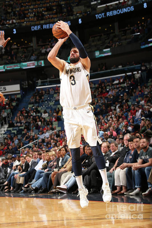 Nikola Mirotic Poster featuring the photograph Dallas Mavericks V New Orleans Pelicans #8 by Layne Murdoch