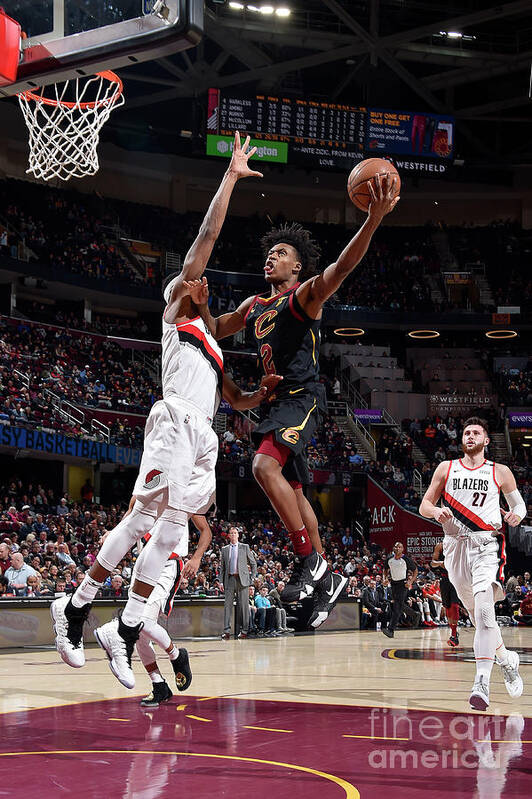 Collin Sexton Poster featuring the photograph Portland Trail Blazers V Cleveland #8 by David Liam Kyle