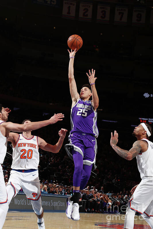 Justin Jackson Poster featuring the photograph Sacramento Kings V New York Knicks #8 by Nathaniel S. Butler