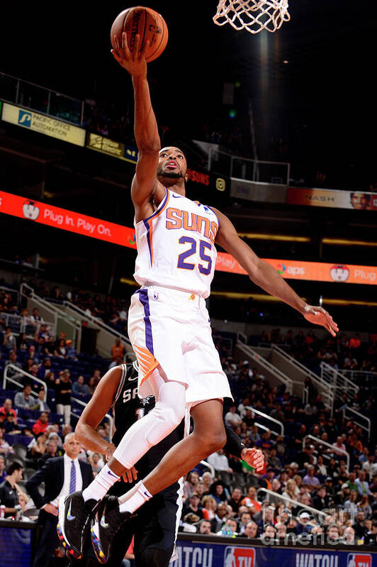 Mikal Bridges Poster featuring the photograph San Antonio Spurs V Phoenix Suns #8 by Barry Gossage