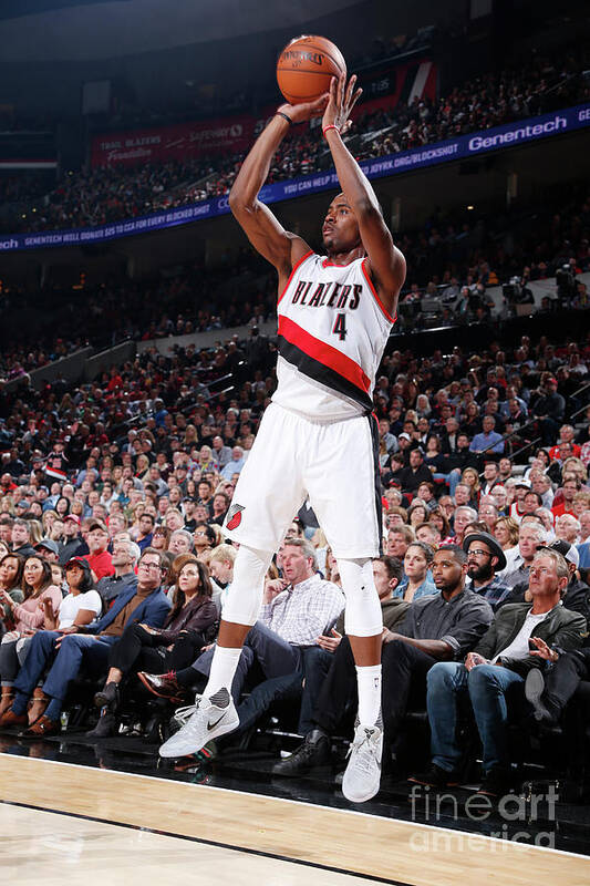 Maurice Harkless Poster featuring the photograph La Clippers V Portland Trail Blazers #9 by Sam Forencich