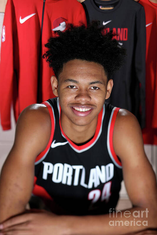 Anfernee Simons Poster featuring the photograph 2018 Nba Rookie Photo Shoot #92 by Nathaniel S. Butler