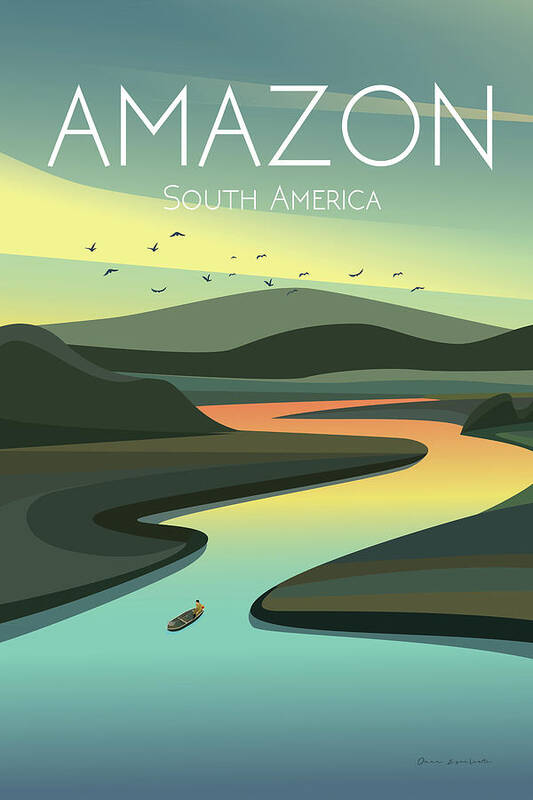 Adventure Poster featuring the digital art Amazon by Omar Escalante