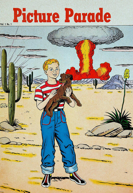Atomic Poster featuring the painting Andy's Atomic Adventures by Pete Costanza