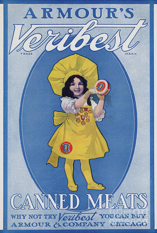 Child Poster featuring the photograph Armours Veribest Canned Meats by Bettmann