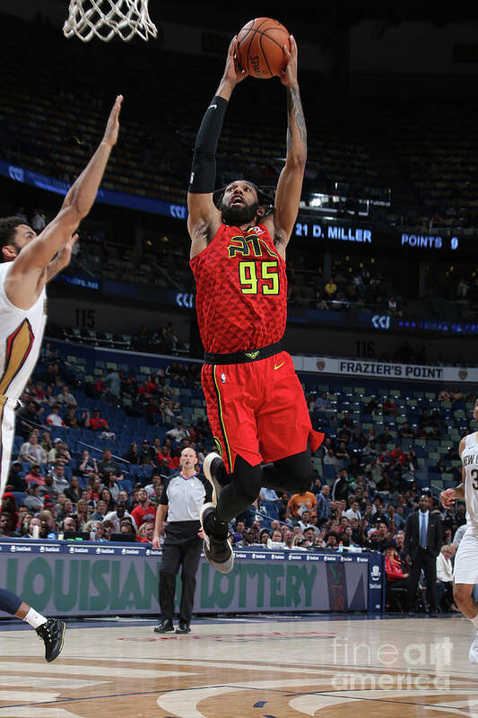 Deandre' Bembry Poster featuring the photograph Atlanta Hawks V New Orleans Pelicans by Layne Murdoch Jr.