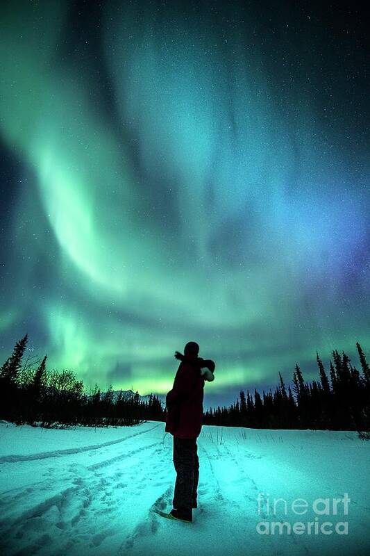 Alaska Poster featuring the photograph Aurora Watching In The Arctic by Chris Madeley/science Photo Library