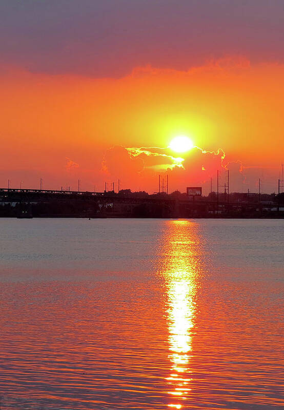 Suset Poster featuring the photograph Autumn Sunset by Linda Stern