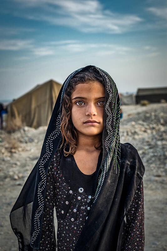 Portrait Poster featuring the photograph Balochi Girl Lll by Mohammad Shefaa