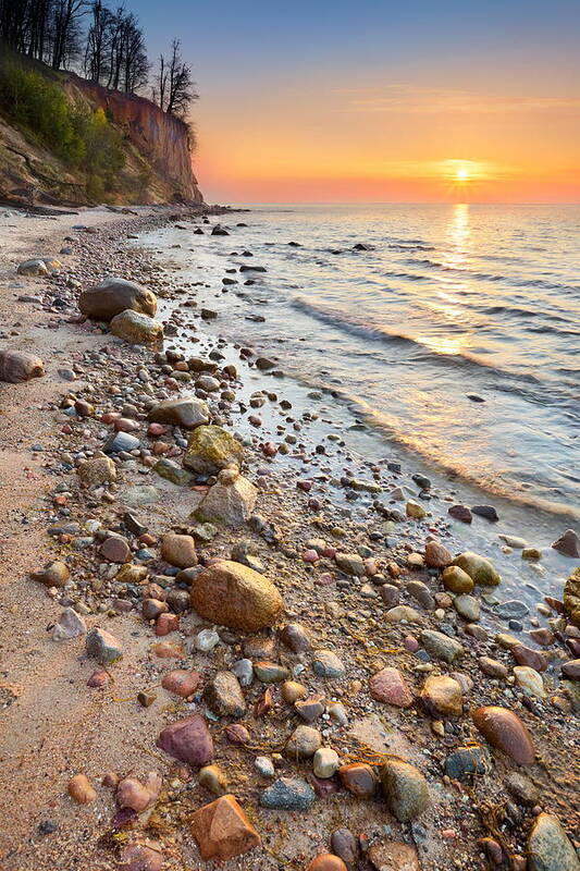 Landscape Poster featuring the photograph Baltic Sea At Sunrise, Pomerania by Jan Wlodarczyk