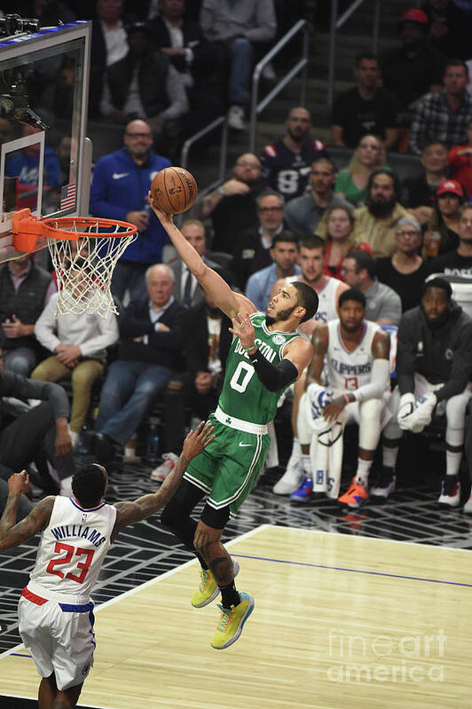 Jayson Tatum Poster featuring the photograph Boston Celtics V La Clippers by Adam Pantozzi
