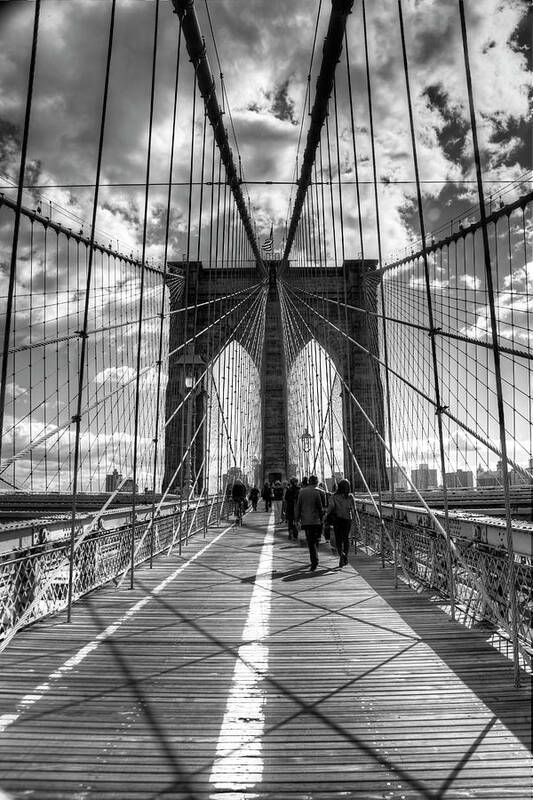 Brooklyn Bridge Hdr 2 Poster featuring the photograph Brooklyn Bridge Hdr 2 by Chris Bliss