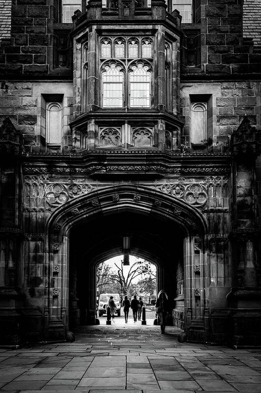 Black And White Poster featuring the photograph Campus Archway by Kevin Plant