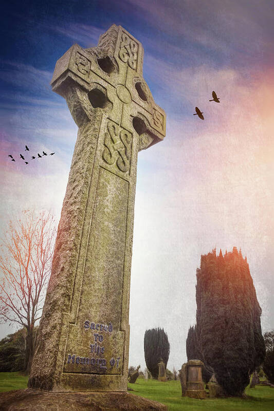 Celtic Cross Poster featuring the photograph Celtic Cross Glasgow Scotland by Carol Japp