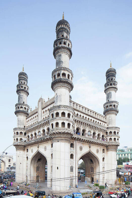 Arch Poster featuring the photograph Charminar Monument In Hyderabad by Jasper James
