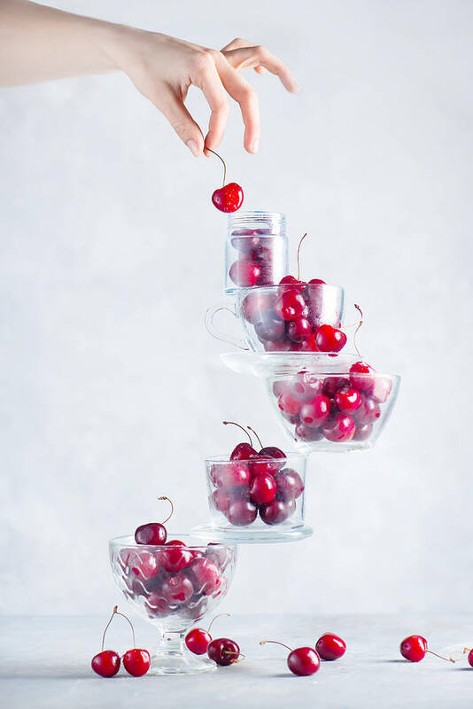 Cherry Poster featuring the photograph Cherry On Top by Dina Belenko