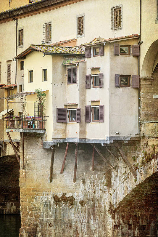 Florence Poster featuring the photograph Close Up Ponte Vecchio Florence Italy by Joan Carroll