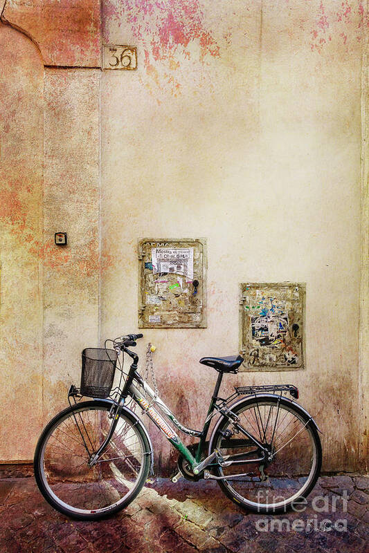 Roma Poster featuring the photograph DiBartolomei Bicycle by Craig J Satterlee