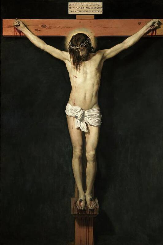 Christ Crucified Poster featuring the painting Diego Rodriguez de Silva y Velazquez / 'Christ Crucified', ca. 1632, Spanish School. by Diego Velazquez -1599-1660-