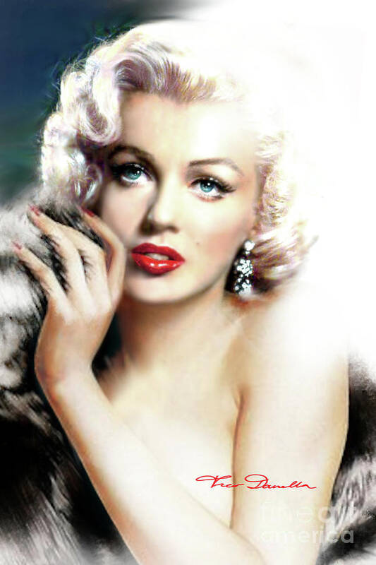 Marilyn Monroe Poster featuring the painting Diva MM 169 R by Theo Danella