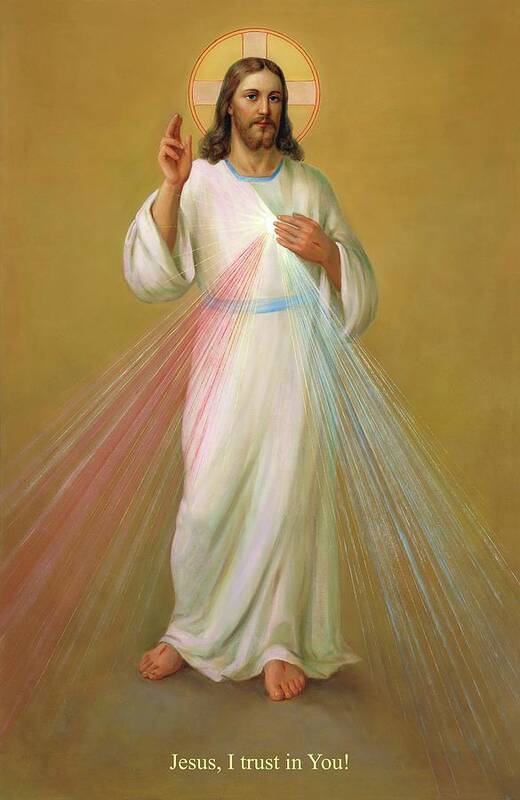 Divine Mercy Poster featuring the painting Divine Mercy - Divina Misericordia by Svitozar Nenyuk