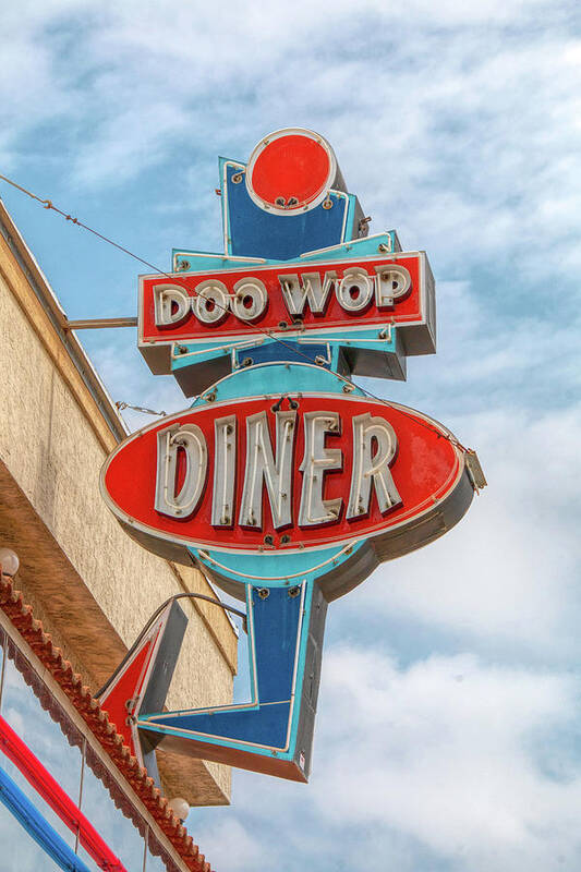 Wildwood Poster featuring the photograph Doo Wop Diner Wildwood by Kristia Adams