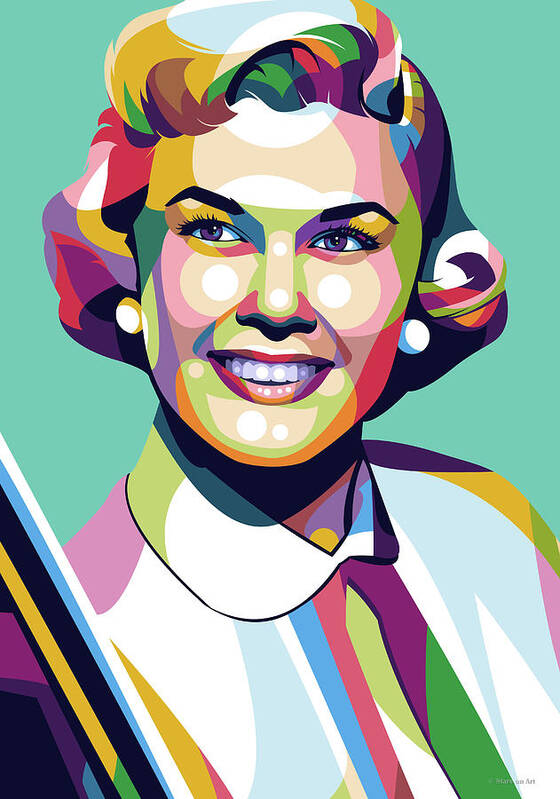 Doris Day Poster featuring the digital art Doris Day by Movie World Posters