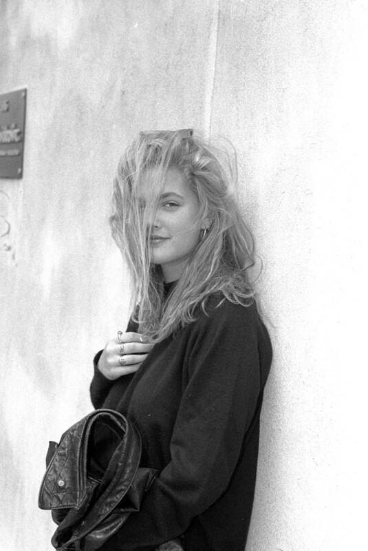 Drew Barrymore Poster featuring the photograph Drew Barrymore On The Street Outside by New York Daily News Archive