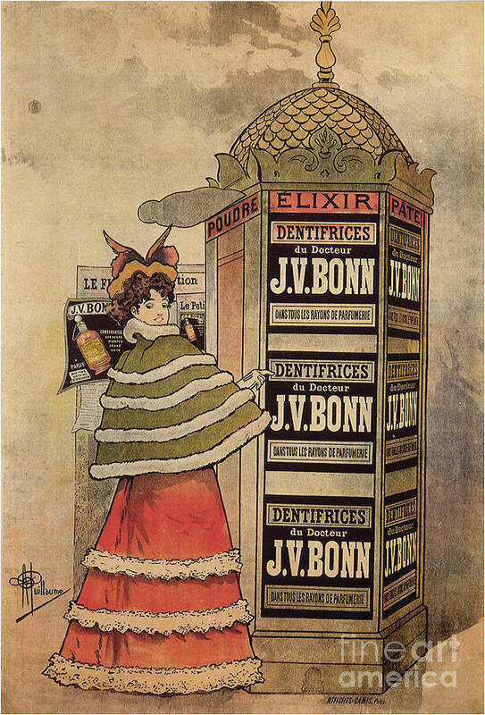 Marketing Poster featuring the drawing Elixir-dentifrices Du Docteur J V Bonn by Heritage Images
