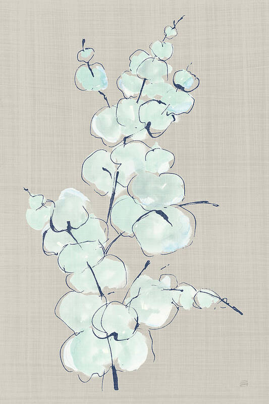 Branch Poster featuring the painting Eucalyptus Branch Iv Blue Gray by Chris Paschke