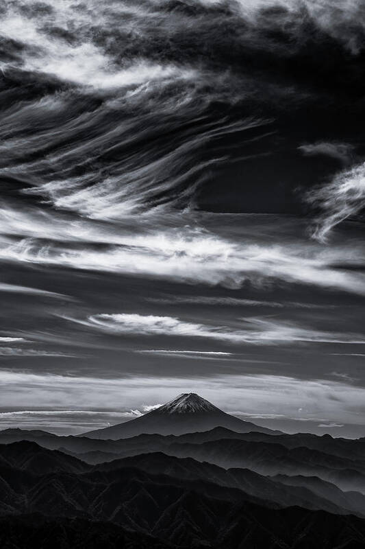 Fuji Poster featuring the photograph Expressive Clouds And Mt.fuji by Masayuki Nozaki