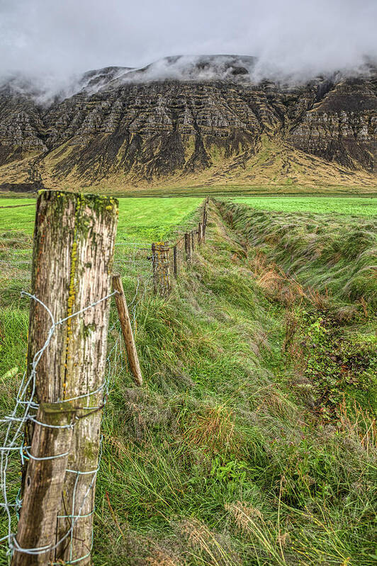 Iceland Poster featuring the photograph Fence of Iceland by David Letts