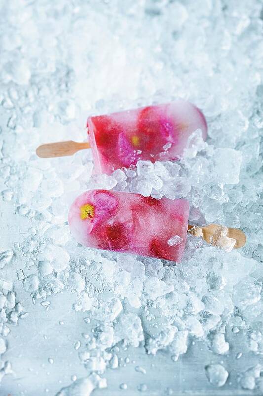 Ip_11294183 Poster featuring the photograph Floral Ice Lollies by Jalag / Wolfgang Schardt