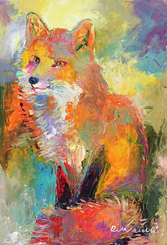 Fox Poster featuring the painting Fox by Richard Wallich