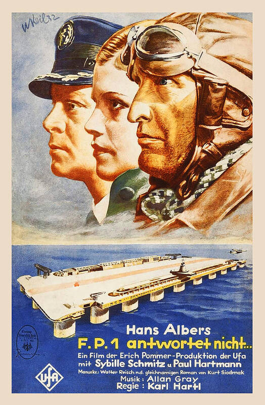 Airport Poster featuring the painting F.P.1 Doesn't Answer by Willy Keil