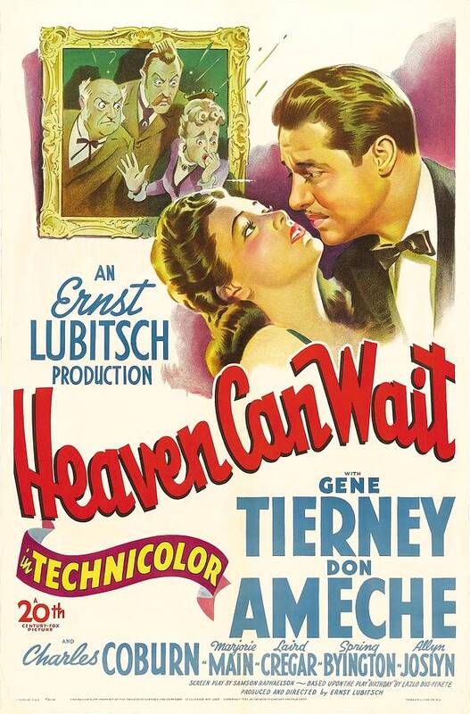 1940s Poster featuring the photograph Heaven Can Wait -1943-. by Album